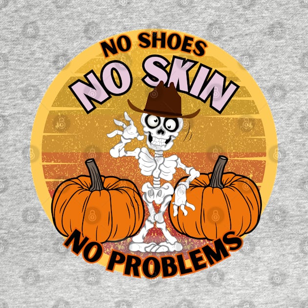 Funny Fritts Halloween Western Skeleton sticker, shirt by Shean Fritts 